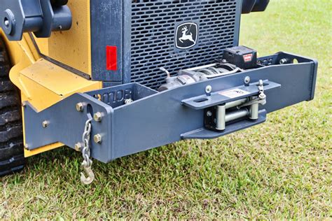 winch mounting for skid steer|rear mounted skid steer winch.